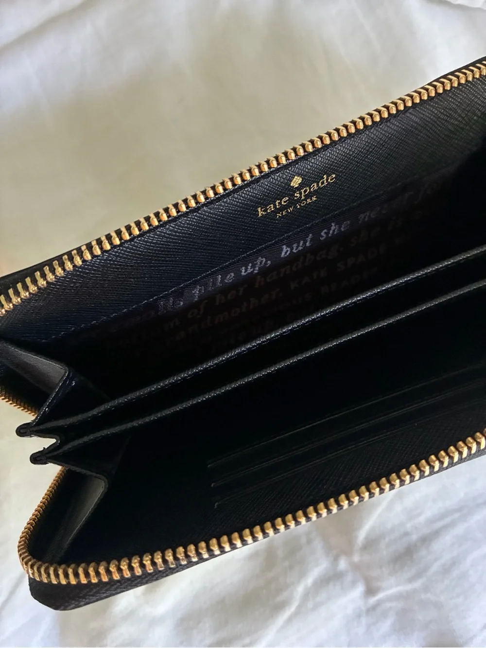 kate spade Black Floral Wristlet